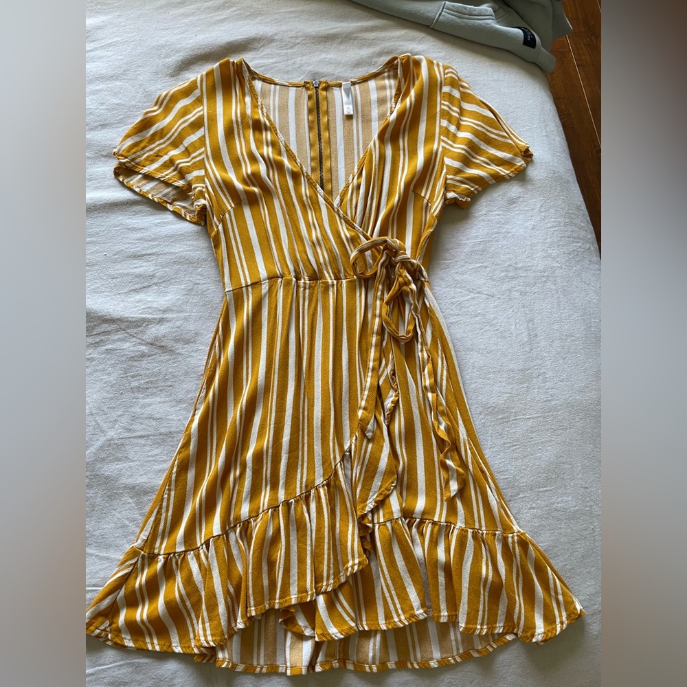 Yellow stripe dress